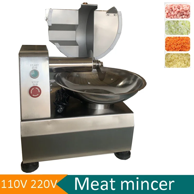Vegetable Chopping Machine 5L Meat Mincer Stainless Steel Vegetable Grinder Meat Bowl Cutters Meat Choppers 370W