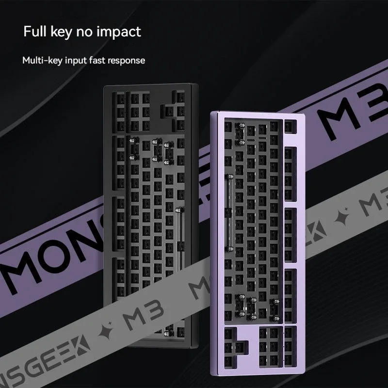 Imagem -02 - Monsgeek-kit Teclado Mecânico Keycaps Alumínio Personalizado Rgb Hot Plug Junta Jogo Esports Escritório Presente 87 Chave