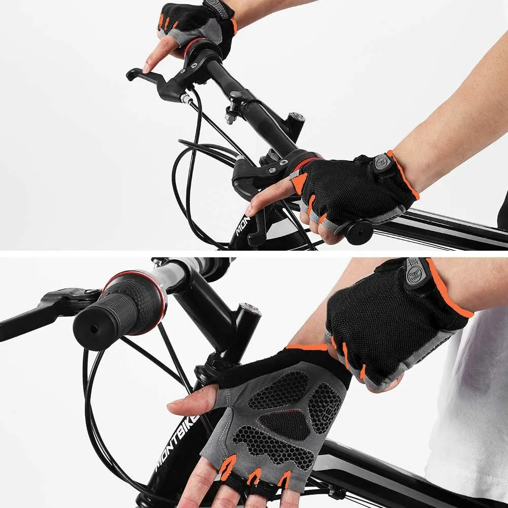 Non-slip cycling gloves, breathable half finger, for outdoor sports, mesh, for mountain bike and mountain bike