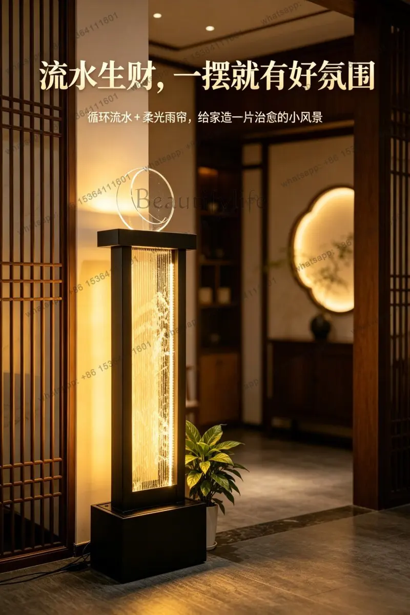 Modern simple floor-to-ceiling water ornament living room office circulating water ornament decoration