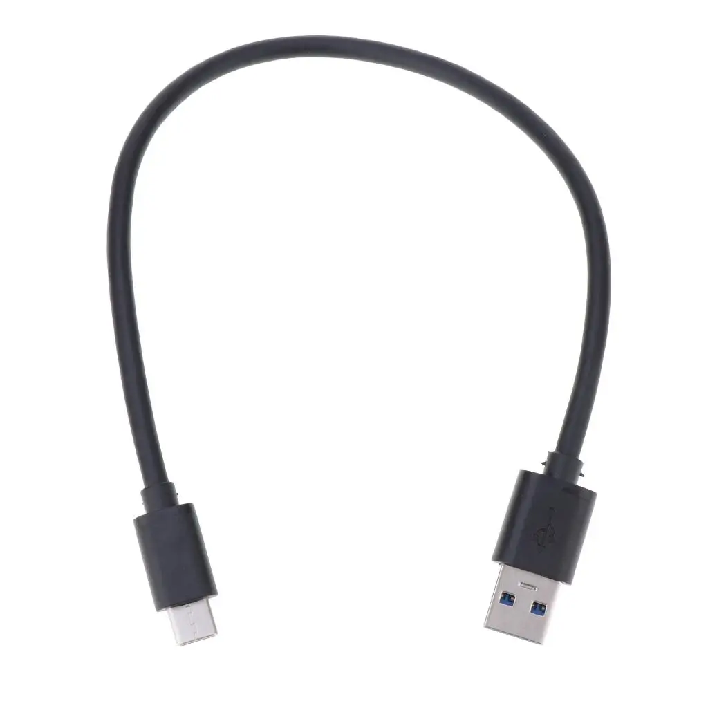 Durable USB Type C Data Transmission Cable 30cm Metal Charge Cord USB 3.0 Sync Wire for Tablet Computer