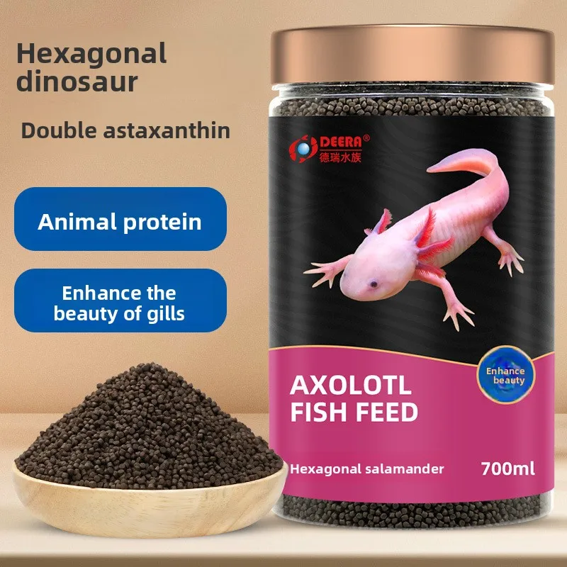 

DEERA Axolotl Food Pellets, Complete Sinking Diet for Salamanders and Newts Including Fire Belly Newt