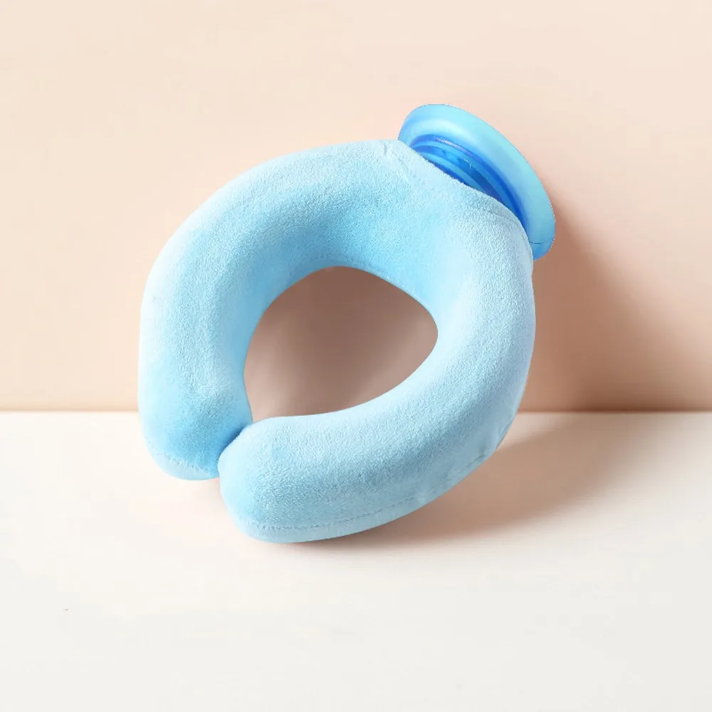 

PVC U-shaped Neck Hot Water Bag Portable Knitted Cover Icy Cooling Neck Bag Reusable Hot-water Bag Neck Support Sports