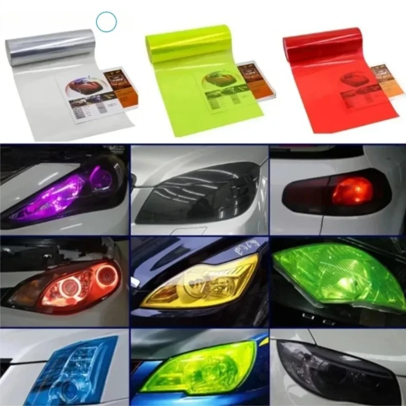 30x300cm Car Headlight Taillight Tint Vinyl Protective Film, Personalized Auto Lamp Decor Film, Exterior Tuning Accessories