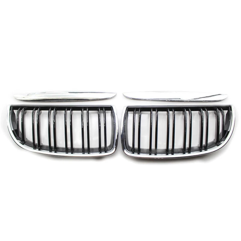 51137120008 51137117242 Front Kidney Grille Grill Double Line for BMW 3-Series E90 E91 Pre-LCI 2005-2008 Replacement Part