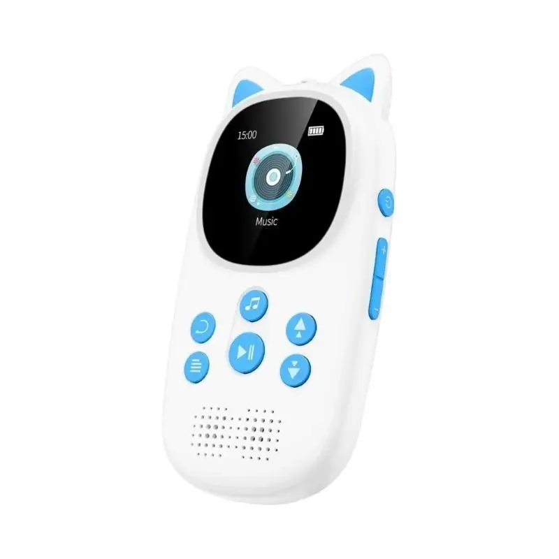 

652F Портативный детский MP3-плеер BT5.0 5,0 32 ГБ для хранения с запираемой кнопкой, подвесное ожерелье, прозрачное слуховое