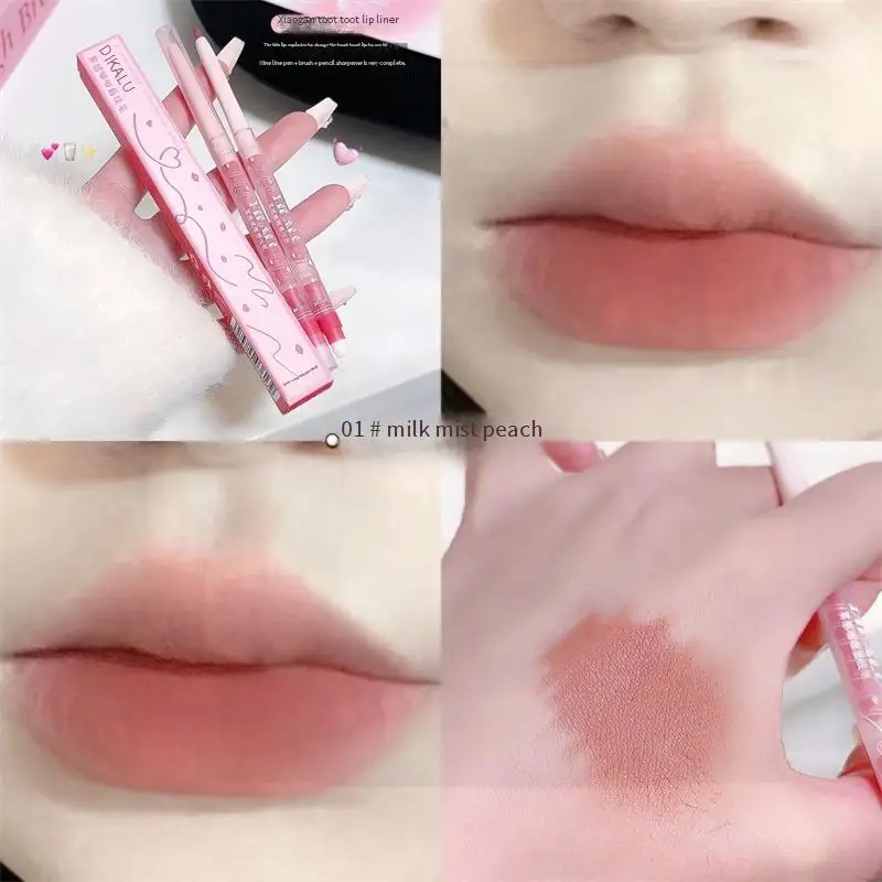 Pennello + Rossetto + Temperamatite Dudu Lip Liner Pen Matte Blending Lip Rimpolpante Penna per labbra con base impermeabile a lunga durata