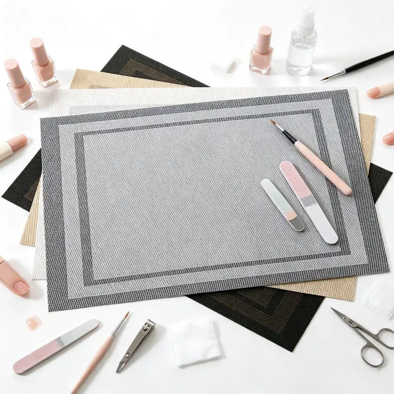 1Pcs Manicure Professional Salon Tools Nail Art Mat Beauty Makeup Hand PVC Pad Nail Practice Customer Pad For Women