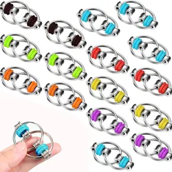 3PCS Colorful Bike Metal Chain Stress Relief Mini Key Ring Fingertip Spinner Sensory Toys Kids Adults Metal Decompression Toys