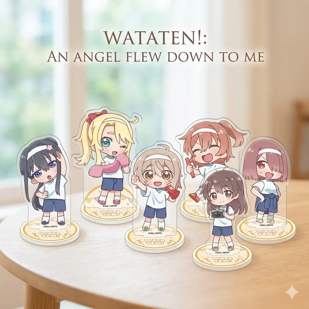 Wataten An Angel Flew Down to Me Noa Himesaka 10cm Anime Figure Acrylic Stand Model Keychain Keyring Desk Accessories Toy