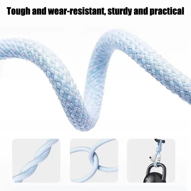 Cavo di ricarica da USB-C a tipo C per Android iPhone 15 Serie Linea di ricarica PD 35W Caricatore rapido Tipo C Cavo per tessitura Accessori