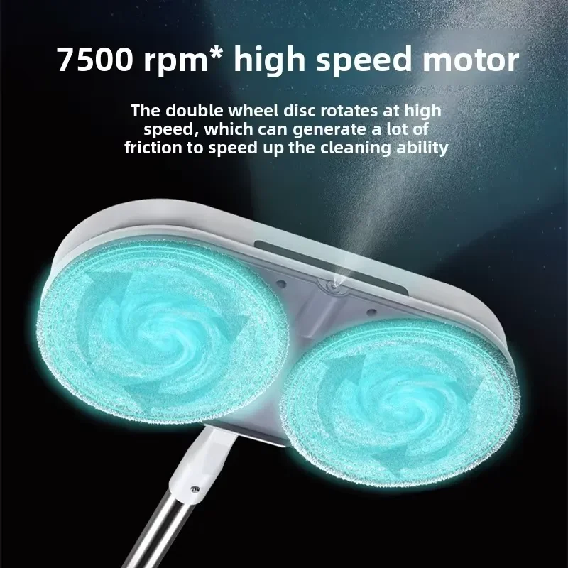 Cordless Electric Mop Automatic Water Spray Floor Cleaner Handheld Sweeping Machine for Hardwood Tile Daily Home Cleaning