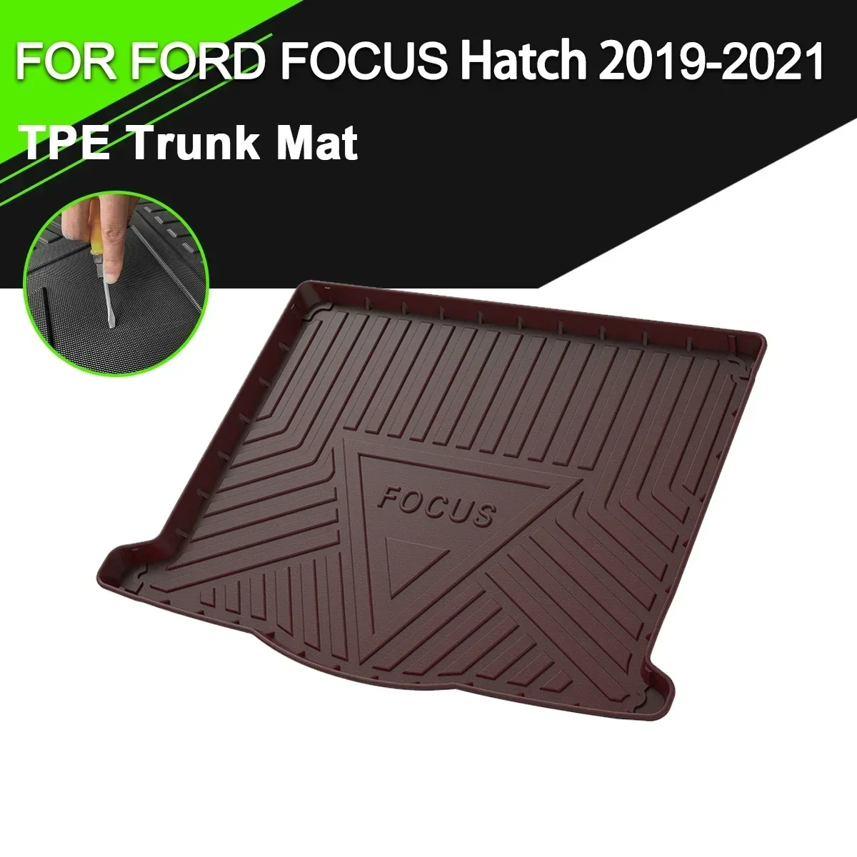 

Car Rear Trunk Cover Mat TPE Waterproof Non-Slip Rubber Cargo For Ford FOCUS TERRITORY ECOSPORT EDGE ESCORT MONDEO KUGA Fiesta