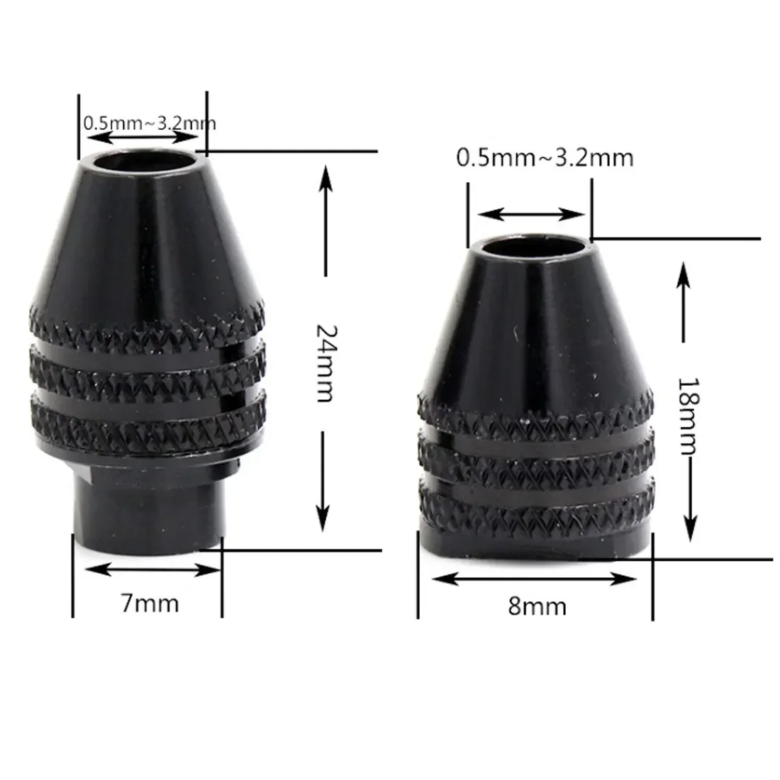 1 pz M7 / M8 punta da trapano senza chiave mandrino adattatore convertitore mandrini Mini trapano mandrino utensili rotanti accessori 7/8