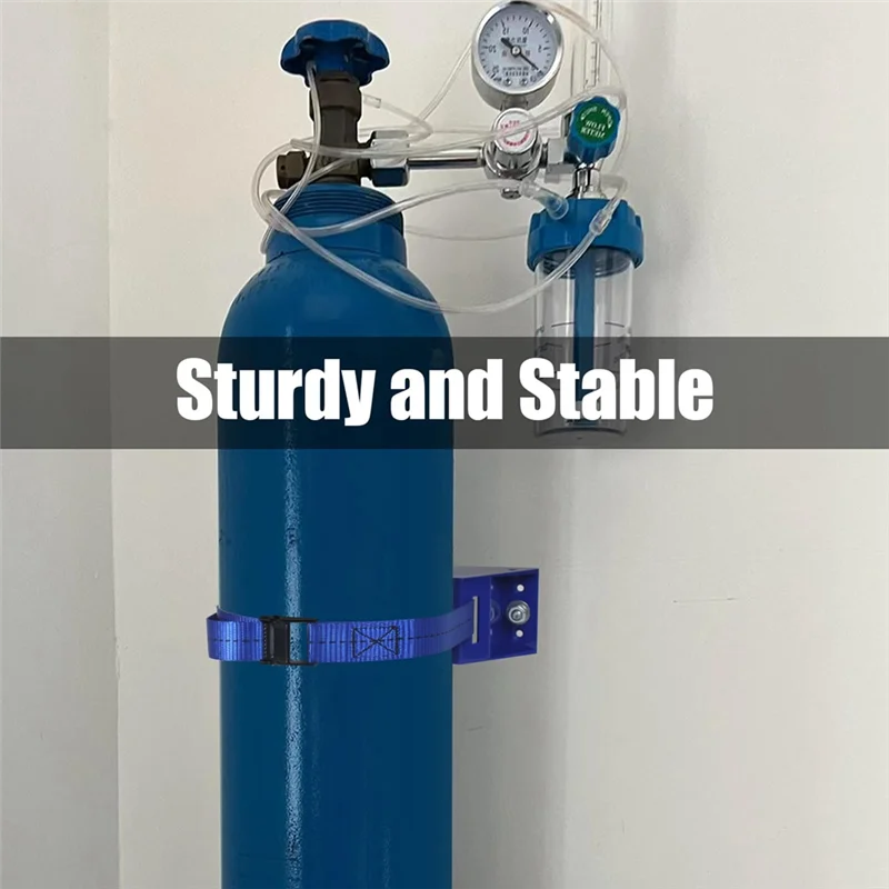 ABKO-Supporto per serbatoio di propano Supporto per serbatoio di propano Supporto per bombola di gas Staffa montata a parete con viti e fascia di sicurezza
