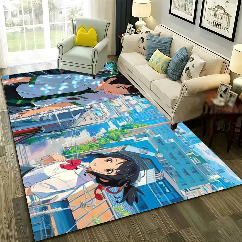 Classic Anime Your Name Soft Thick Non-Slip Mat for Living Room Bedroom Kitchen Decor Rugs