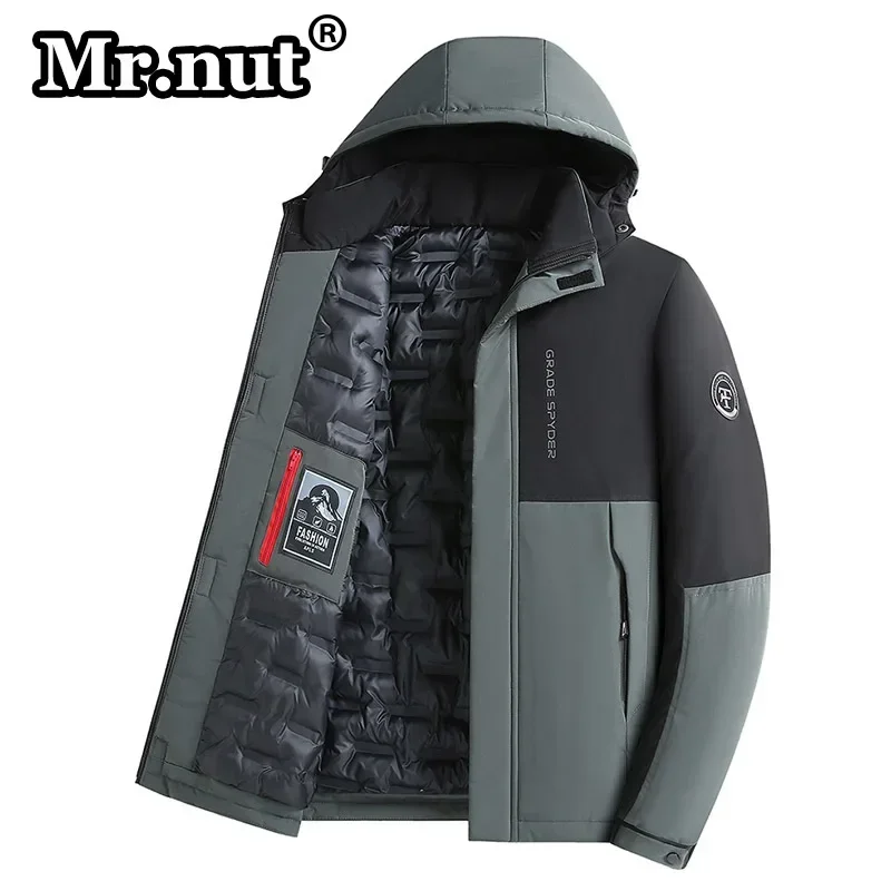 Mr.nut New Men's Removable Hat Cotton-padded Coat in Winter Jackets Thickening Outdoor Windbreak Thermal Jacket Quality Durable