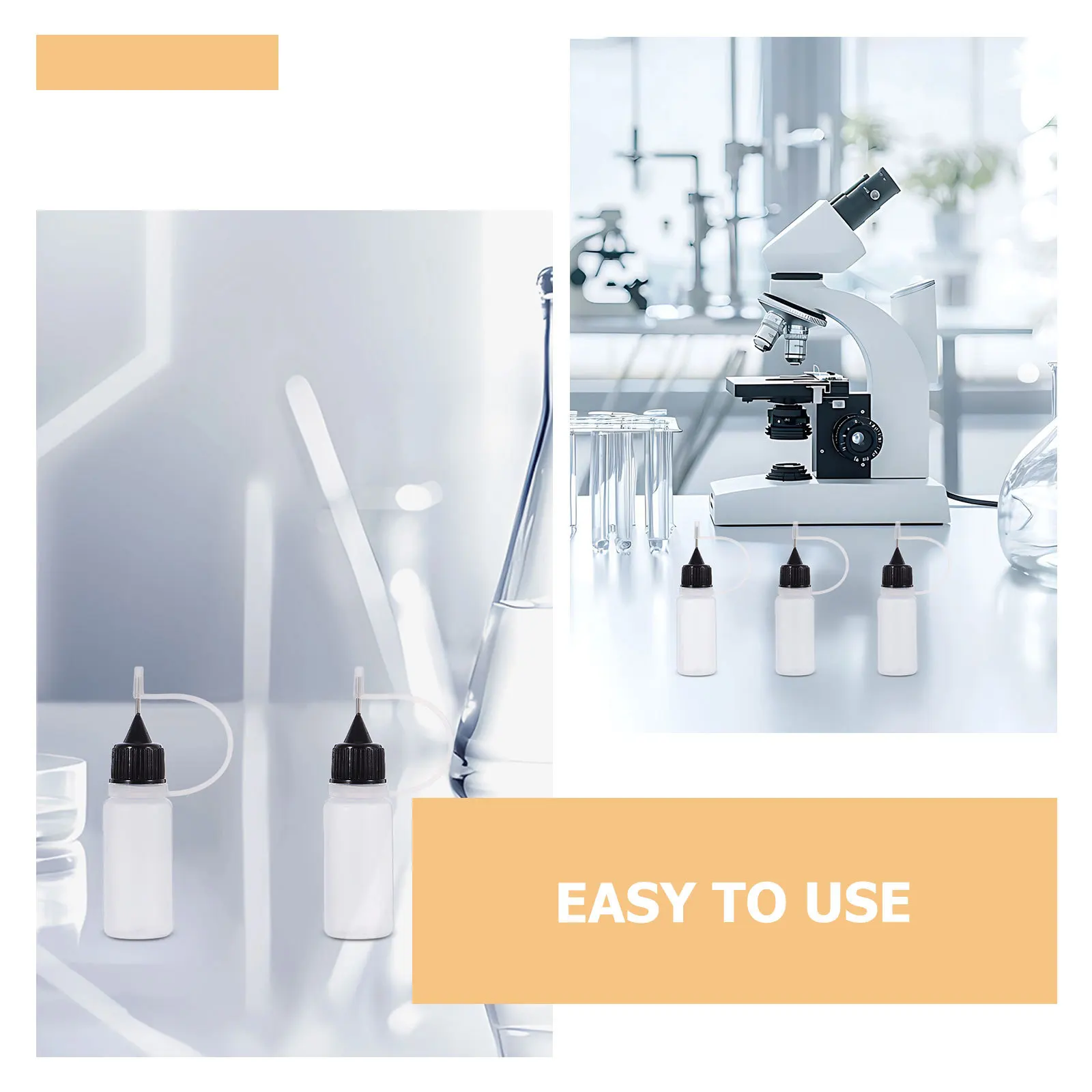 20 قطعة غطاء أسود الدقة تلميح قضيب زجاجات 10 مللي البلاستيك الشفاف ضغط القطارة لطلاء الغراء الجلسرين غرامة فوهة