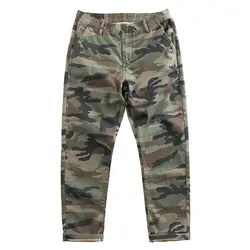 Fashion 2022 Camouflage Overalls Men's Cropped Pants Cargo Harem Hiking Military Straight Retro Cotton Tactical Pants for Men