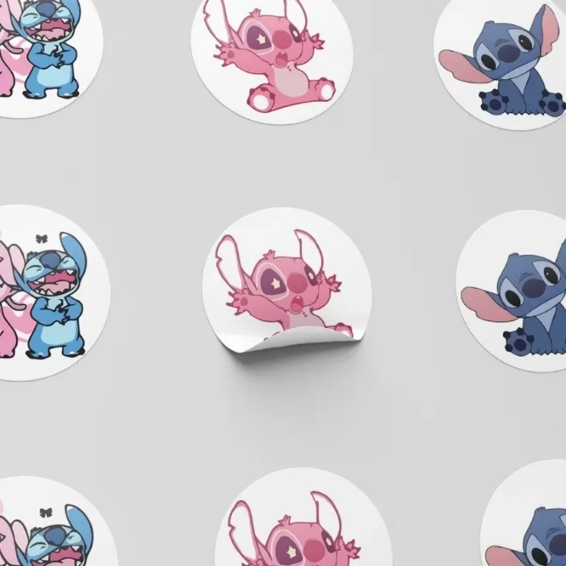 500pcs Stitch Stickers Anime Seal Label Decorative Cartoon Kids Party Candy DIY Round Seal Stickers Rolls Stickers Toys