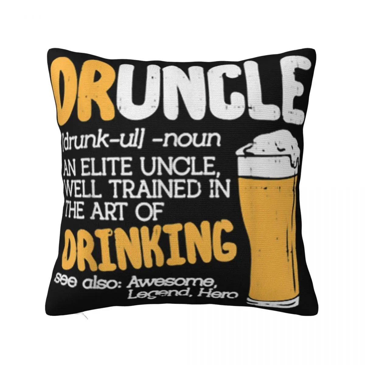 Top Funny Druncle Drinking Uncle Definition Christmas Gift Hot Interested Pictures Pure Pillow Case