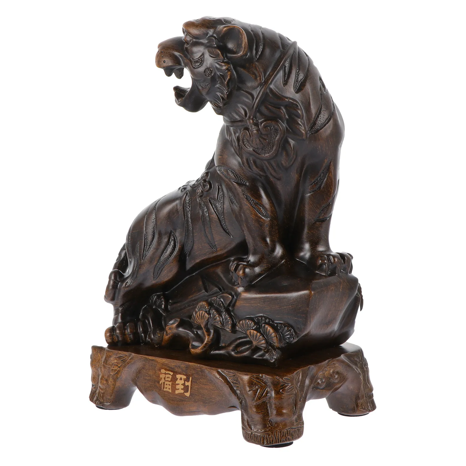 

Exquisite Resin Tiger Statue Desktop Decor Stable Base Creative Small Animal Ornament New Year Craft Tiger Statue