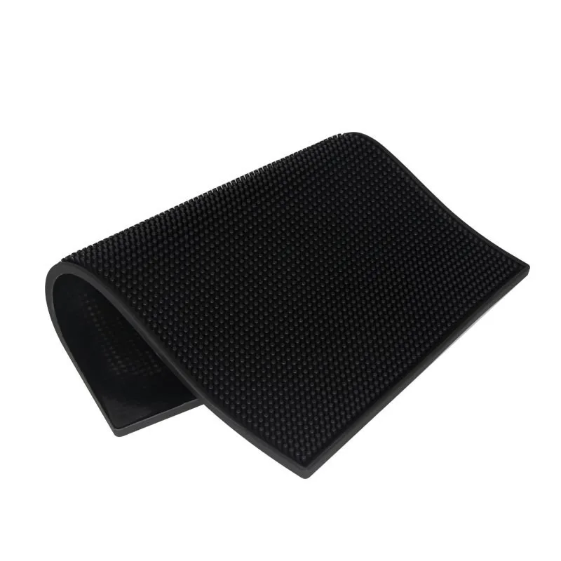 Black Pad 18 Inches X 12 Inches (Approximately 45 Cm X 30Cm) Rubber Strip Service Overflow Pad (Pack Of 2)