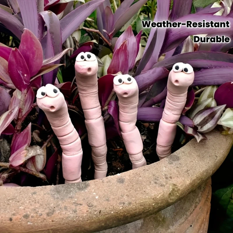 1pc Thirsty Worm Plant Decoration Resin Garden Courtyard Accessories with "Drink Me" Logo Indoor Outdoor Plant Garden Decoration