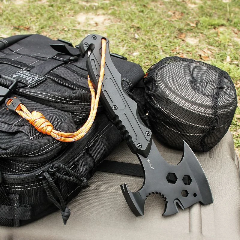 EDC Portable Multi-functional T actical Axe Camping Survival Whistle Household Firewood Splitting Hand Tools