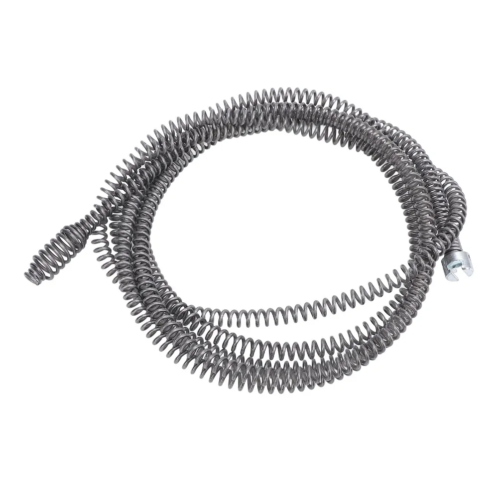 Durable Steel Drain Cleaner Auger 16mm Diameter Flexible Spring Cable Auger 5/8 Inch Diameter Drain Snake Cable Outdoor Drain