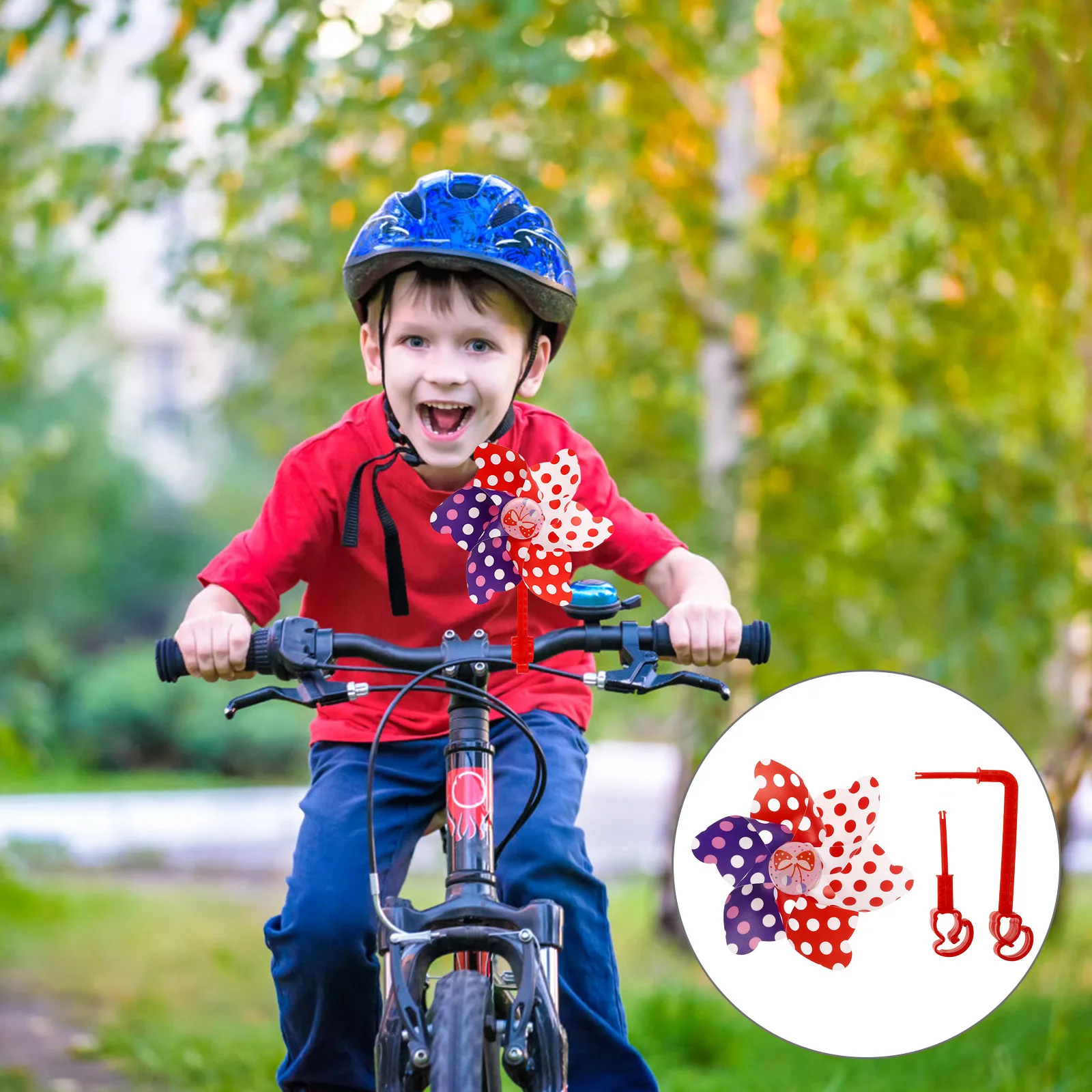 

1 Set Of Kids Bike Pinwheel Bicycle Decoration Portable Windmill Children Scooter Outdoor Play Unique Bike Accessory For Girls