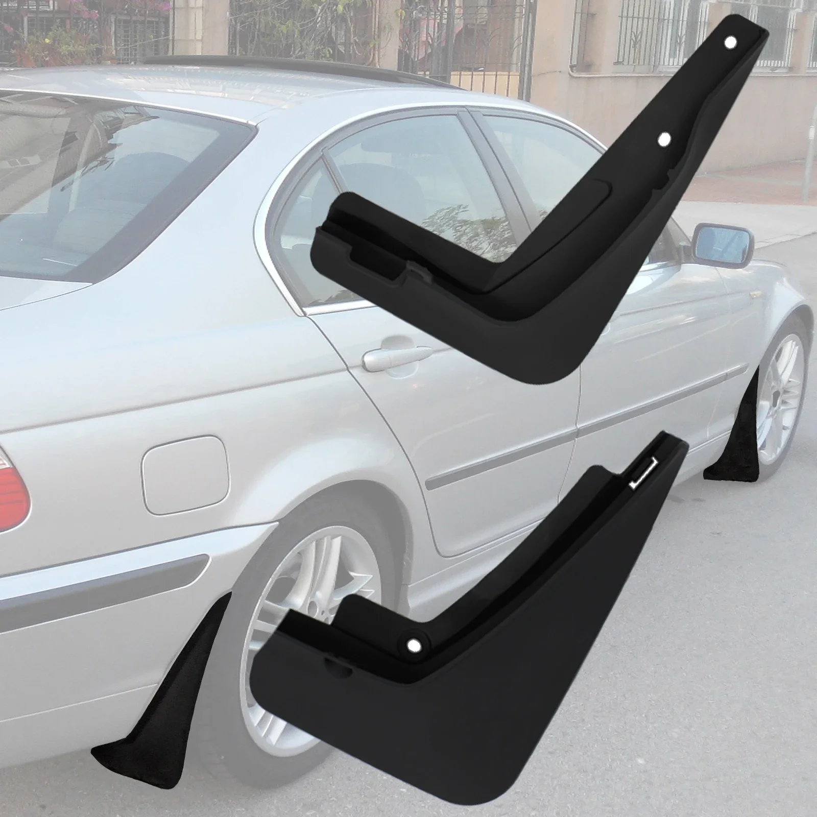 4Pcs Front Rear Mud Flaps Splash Guards Fender Mudguards for BMW 3 Series E46 1997-2006 Mudflaps 1998 1999 2000 01 02 03 04 05
