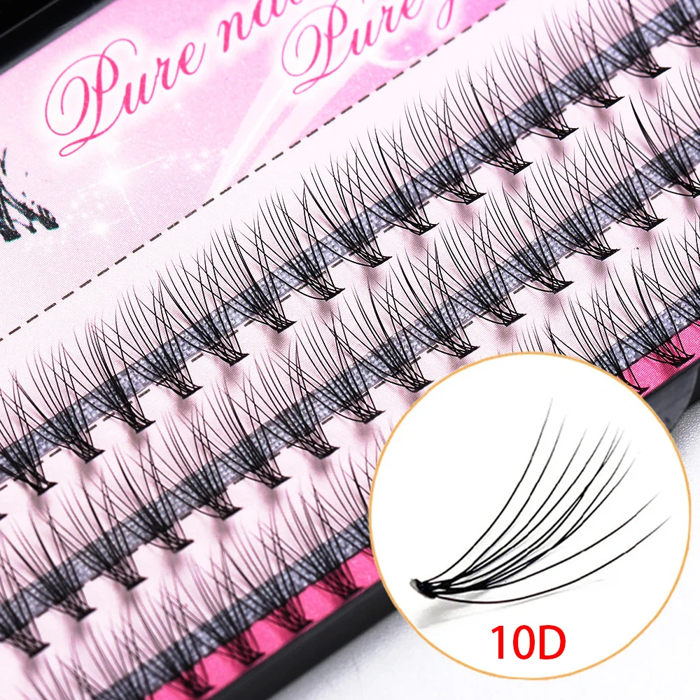 1 box/60 Cluster Mink False Eyelashes 3D Russian Individual Eyelash bunches Natural Eyelash Extension Makeup Lashes wholesale