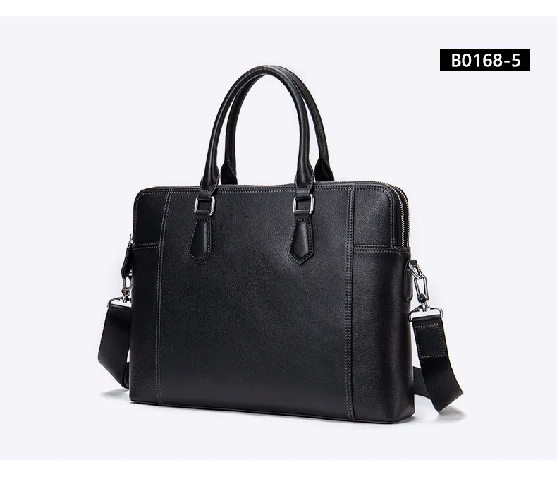 Borsa per laptop da uomo Valigetta in vera pelle Tote o borsa a tracolla da uomo d'affari multifunzionale