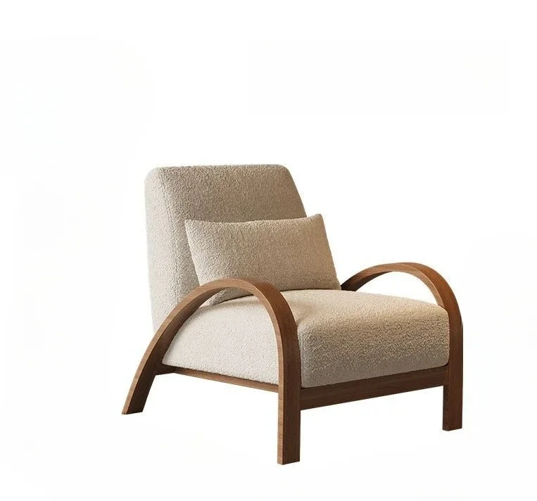 AAWabi Sand Leisure Single Sofa Minimalist Nordic Small Apartment Light Luxury High-end Living Room Bedroom Antique Style