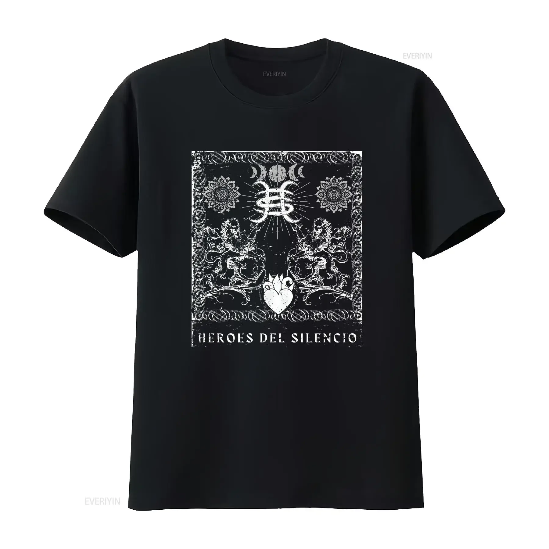 Heroes del Silencio Leones en blanco Softstyle T Shirt vintage Washed Comfortable graphic Top For Everyday Wear streetwear