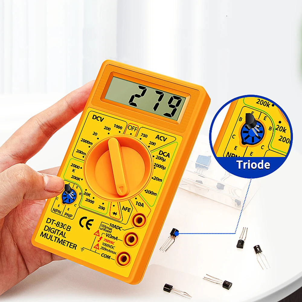 DT830B AC/DC LCD Digital Multimeter 750/1000 V Voltmeter Amperemeter Ohm Tester Hohe Sicherheit Handheld Meter Digital multimeter