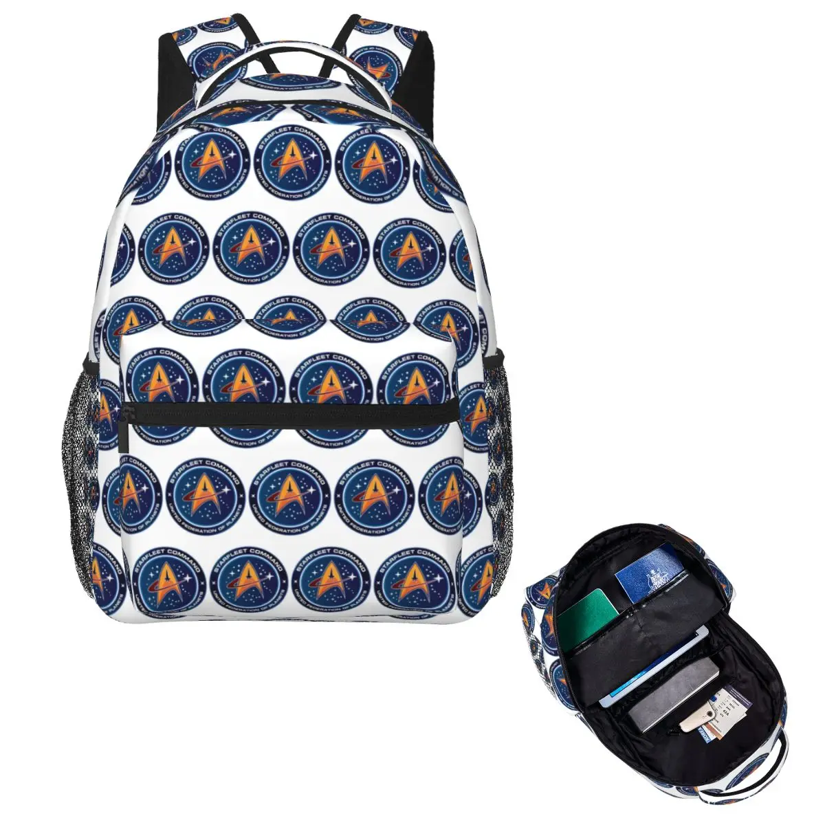 Star Treks Science Fiction TV Series Student Backpack Bag Hiking Travel Daypack for Boys Girls Fashion Bookbag Shoulder Bags