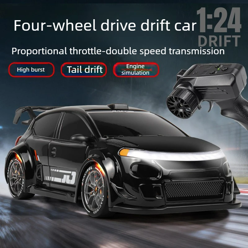 Cool Stuff Toy Car Funny Gift-1:24 High Speed 4WD Rc Drift Car,Remote Control Car Toy,Kawaii Light Racing Rc Cars,Toys for Kids