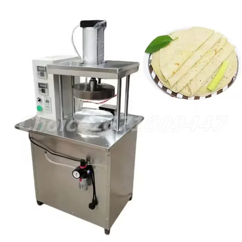 Máquina de prensado de masa neumática para hornear pan de pato, máquina hidráulica automática para hacer tortillas, panqueques, Chapati