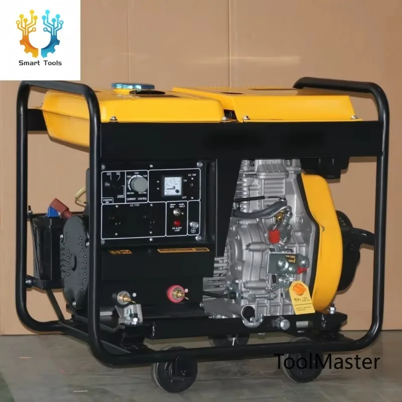 

[2026] Factory Wholesale 6kw 499cc Single Cylinder 4-stroke Air Cooled 50Hz Remote Control ATS Portable Diesel Welder
