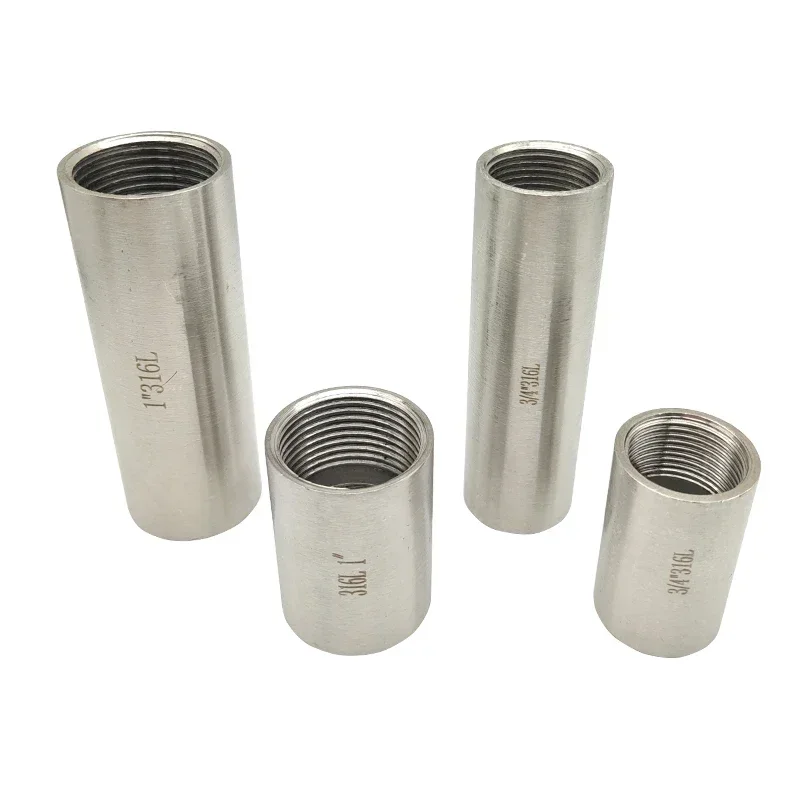 

1/4" 3/8" 1/2" 3/4" 1" 1-1/4" 1-1/2" 2" BSP Female Coupler 50 100 mm Barrel Pipe Fitting Connector SUS316L Stainless Steel