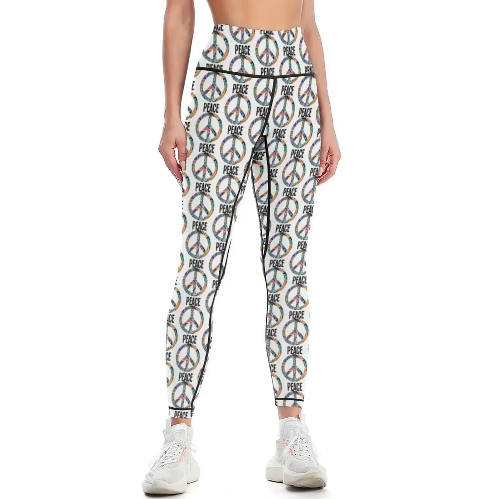 

Peace sign design Leggings Pants sport Women's tights Fitness clothing sportswear for gym Womens Leggings