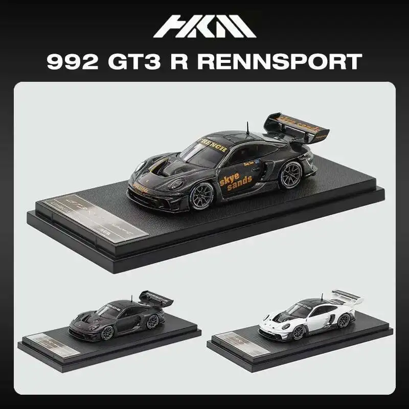 

PreSale HKM 1:64 992 GT3 R Rennsport Brumos Diecast Diorama Car Model Collection Miniature Toys