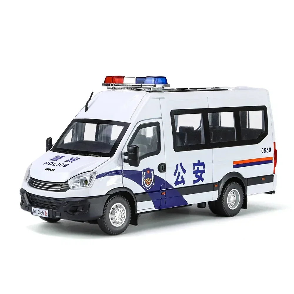 1:24 VIECO police car High Simulation Diecast Metal Alloy Model car Sound Light Pull Back Collection Kids Toy Gifts C506