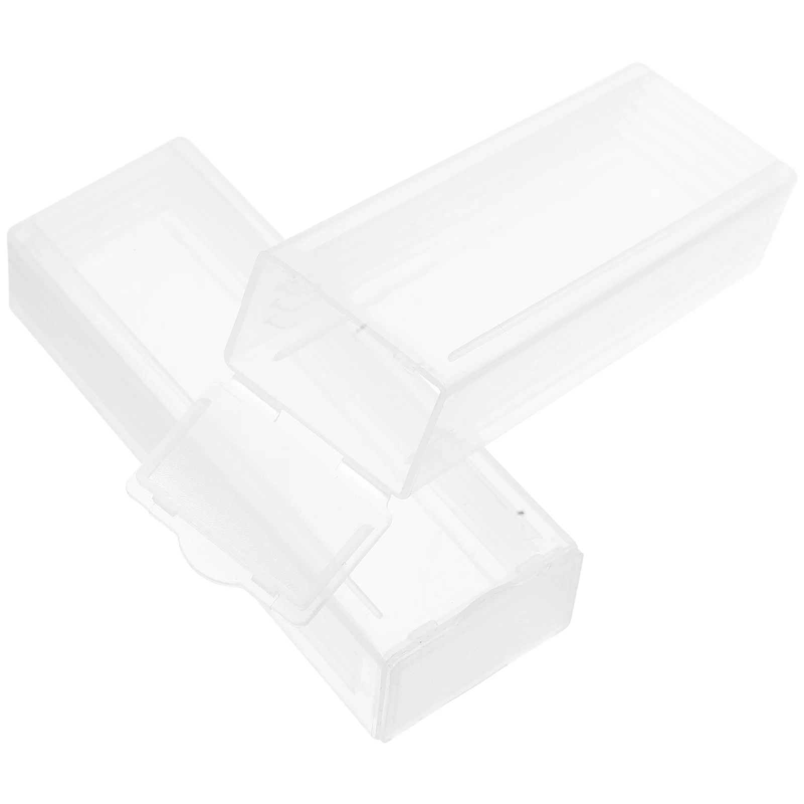 

2pcs Microscope Laboratory Storage Transparent PP Plastic Case Container Holder For Glass Protection Rectangle Mailer