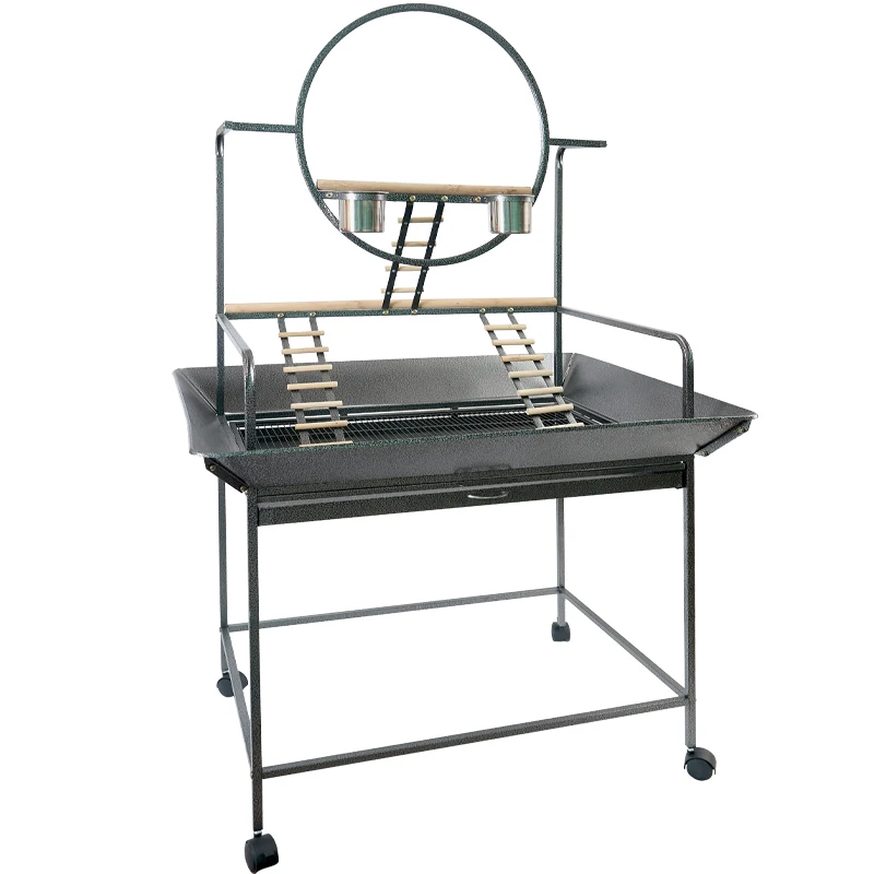 Comfortable Bird Feeding Cage Seed Collector Iron Eco-friendly Pet House Animal Pattern Box Plastic Tray 80x58x170cm