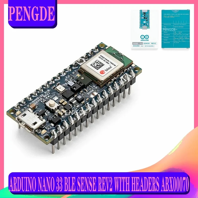 

Arduino Nano 33 BLE Sense Rev2 with headers ABX00070 nRF5284