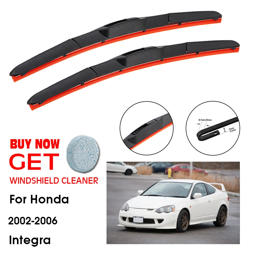 

Car Wiper For Honda Integra 21"+18" 2002-2006 Front Window Washer Windscreen Windshield Silica Gel Wiper Blades Accessorie