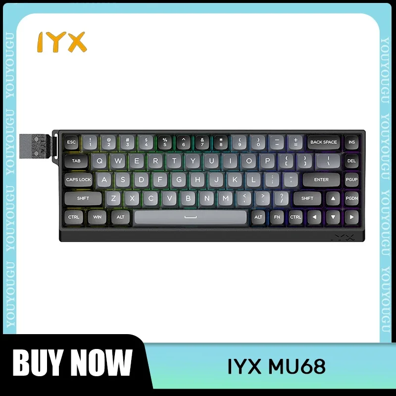 

IYX MU68 Gamer Mechanical Keyboard Magnetic Switch Wired Keyboards RGB Backlit Hot Swappable Keyboard E-sports Gaming Keyboards